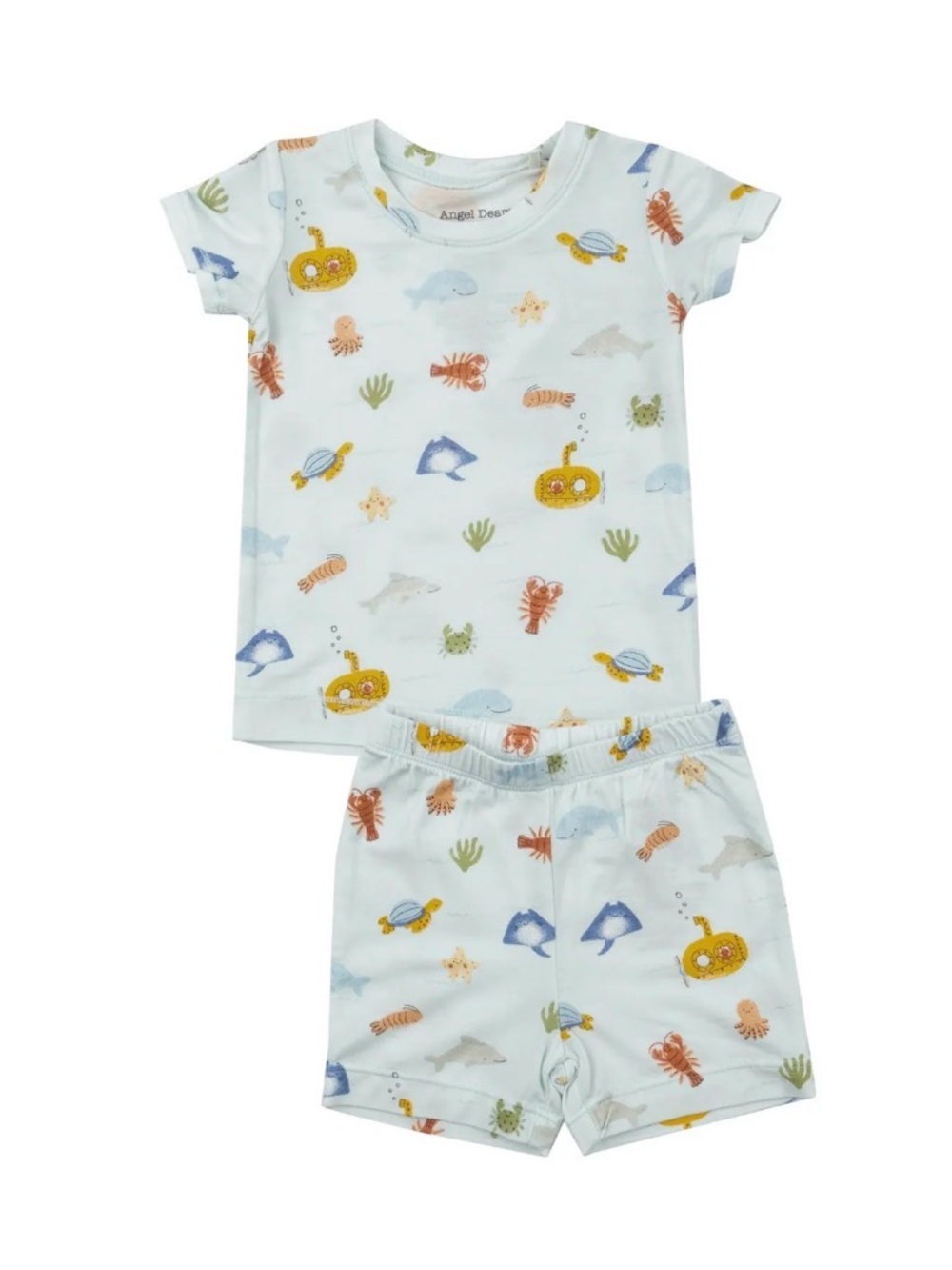 NWT Angel Dear Short Pajama Set in Inky Ocean, Size 2T